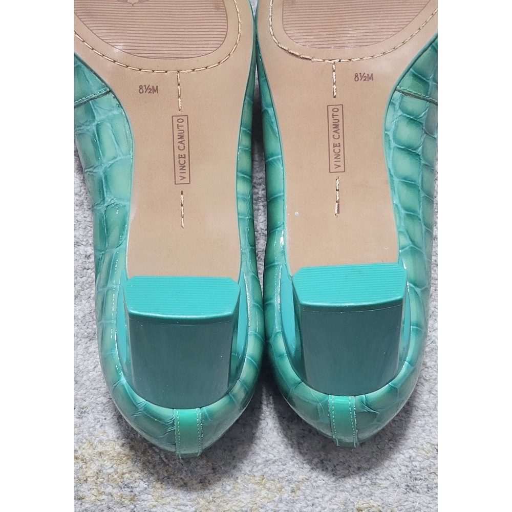 Vince Camuto Women's Tritellia Green Patent Leather Pump - Ocean Size 8.5M - Picture 7 of 10